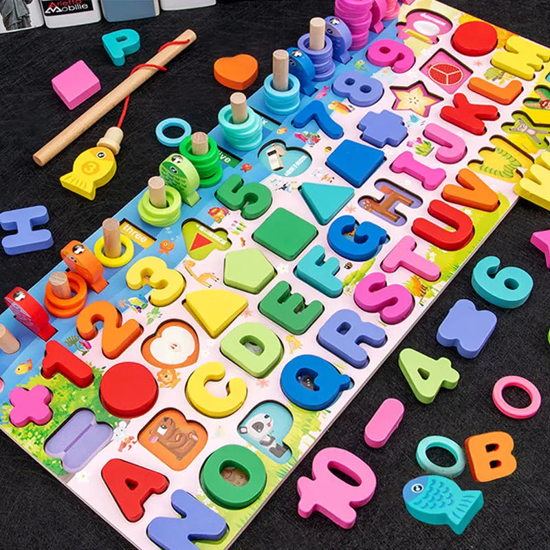 Wooden Montessori Educational Toys For Children Kids Early Learning Infant Shape Color Match Board Toy For 3 Year Old Kids Gift